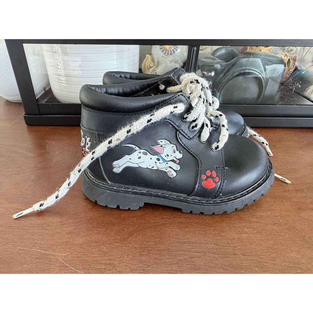 Vtg 1990s Disney 101 Dalmations Baby Toddler Shoes Sz 7 W 90s Kid Movie Cartoon - Picture 1 of 9